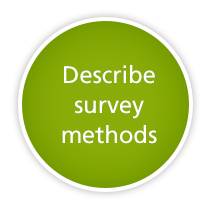 Describe survey methods