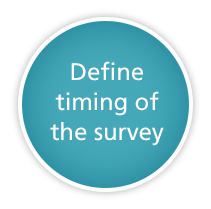 Define the timing of the survey